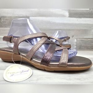 Natural Soul Naturalizer Women Cadiva Metallic Open Toe Sandals Womens  Size 8½